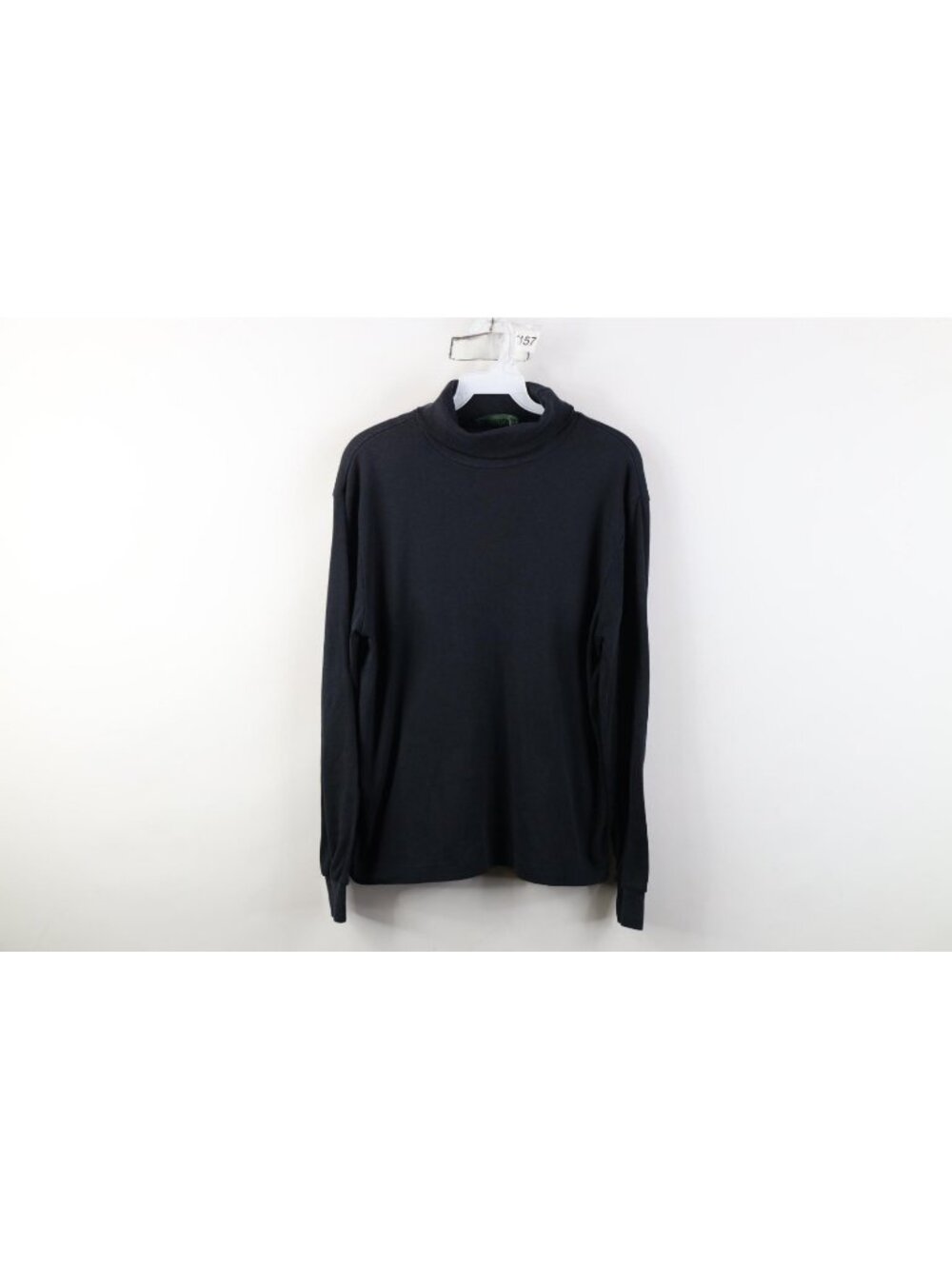 Vintage 90s Streetwear Womens Medium Faded Blank Long Sleeve Turtleneck T-Shirt